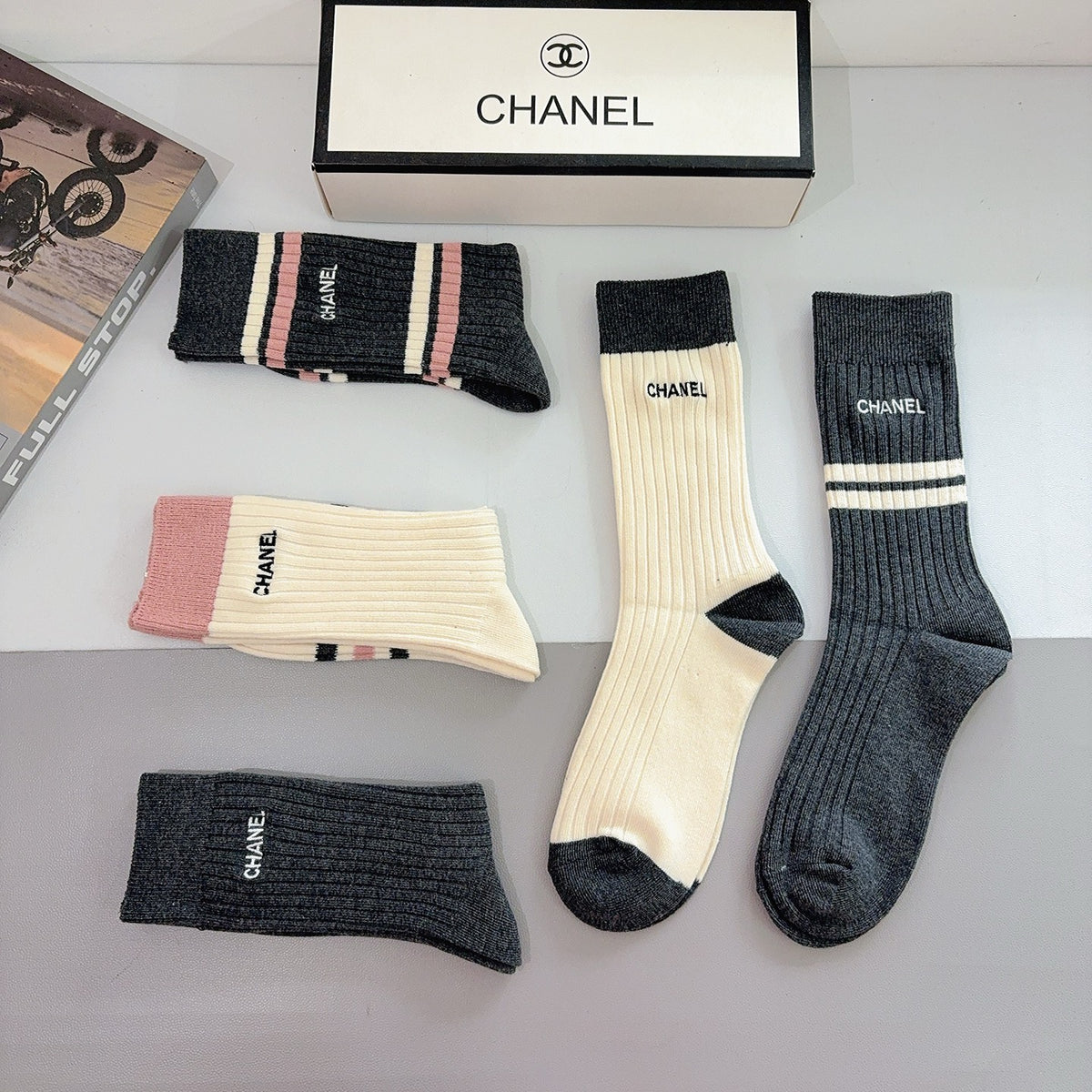 Chanel Crew Socks