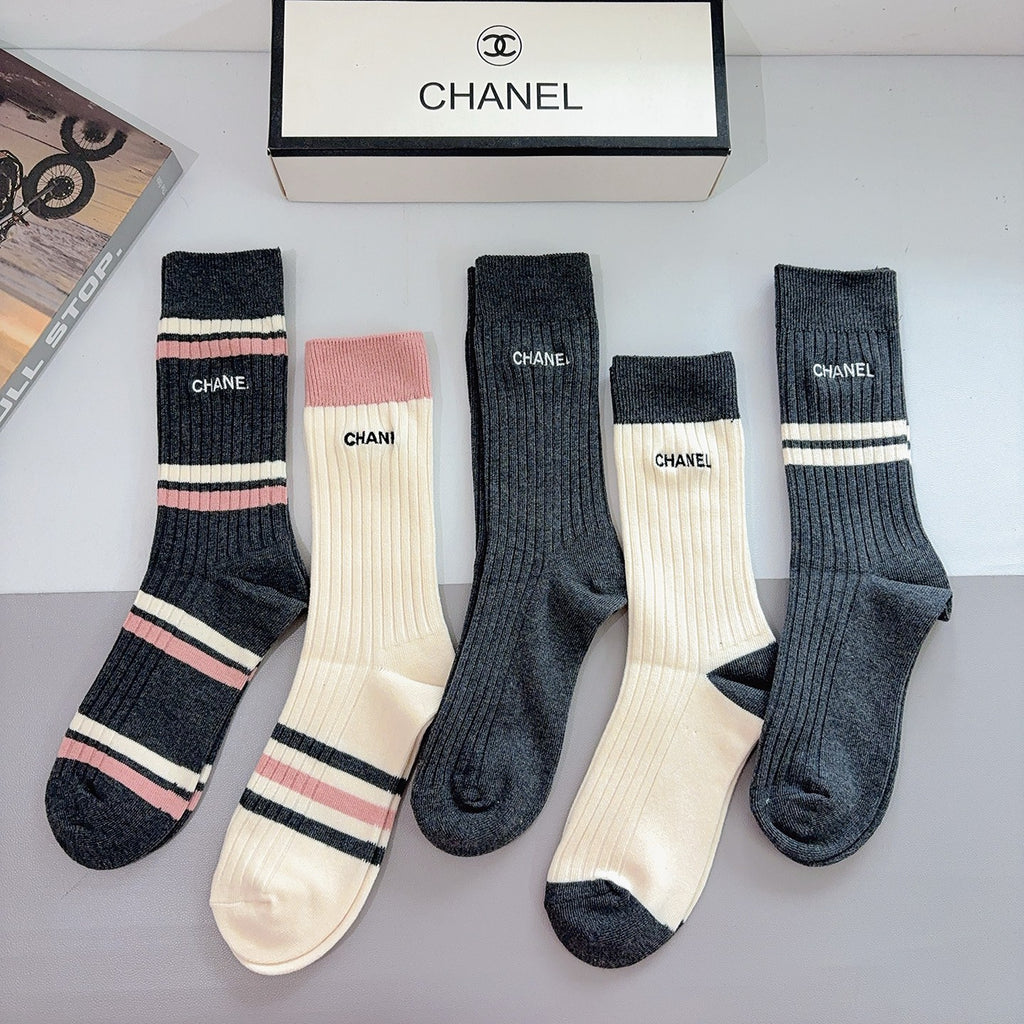 Chanel Crew Socks