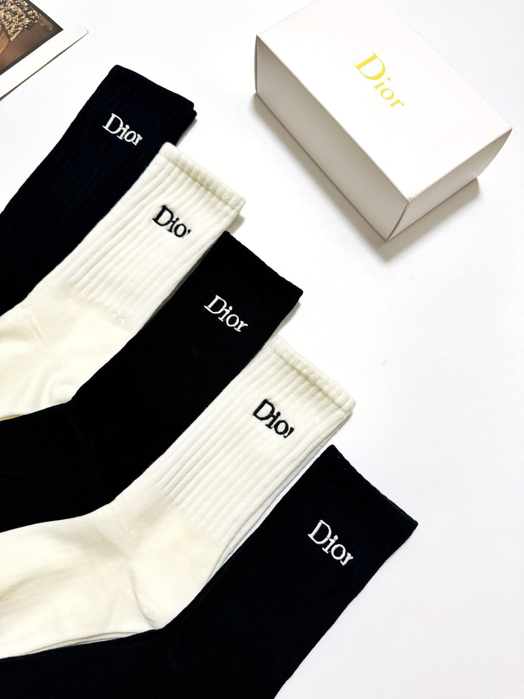 Dior Cotton Crew Socks - 5-Pair Pack