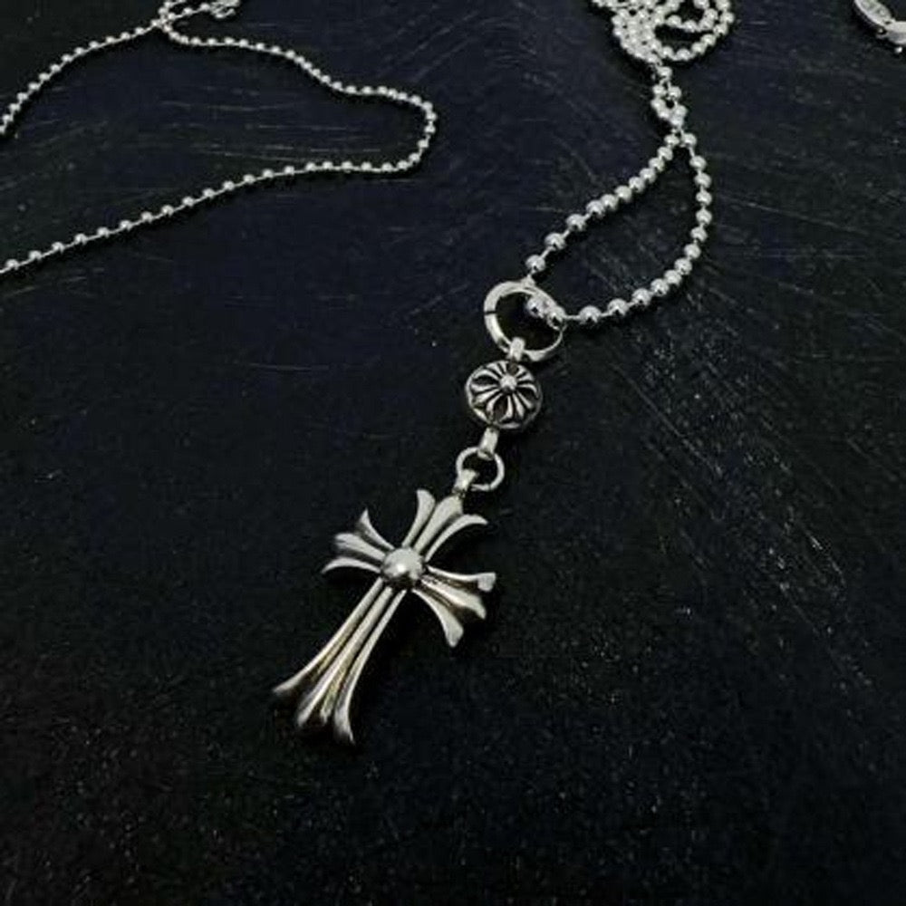 Signature Emblem Crystal-Accent Pendant Necklace – Red Detail – Design 002 front product view