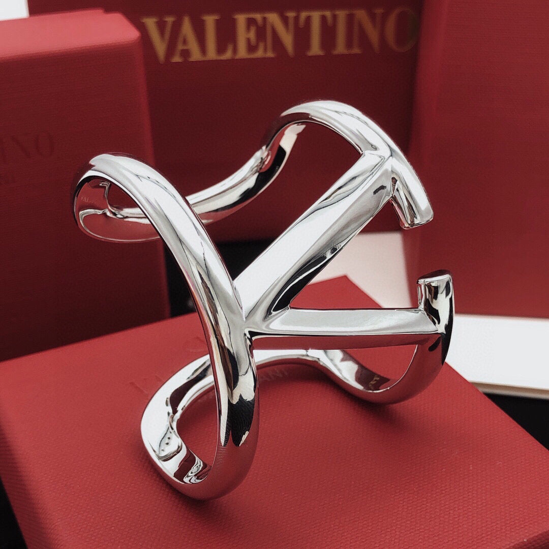 Signature Emblem Cuff Bracelet in Gold-Tone – Design 06 front view