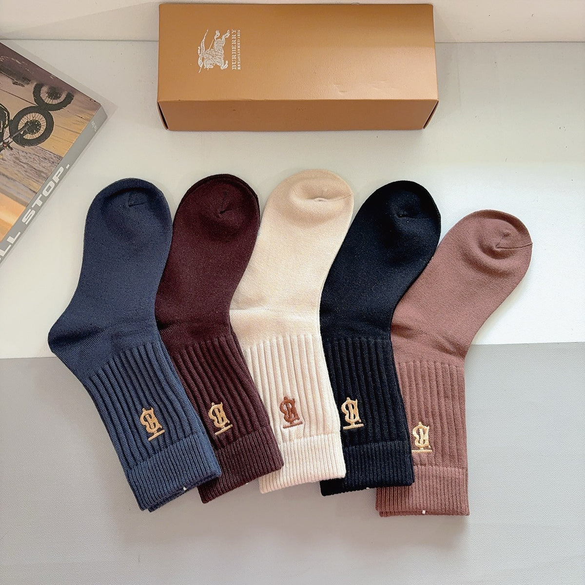 Burberry Crew Socks - 5-Pair Pack