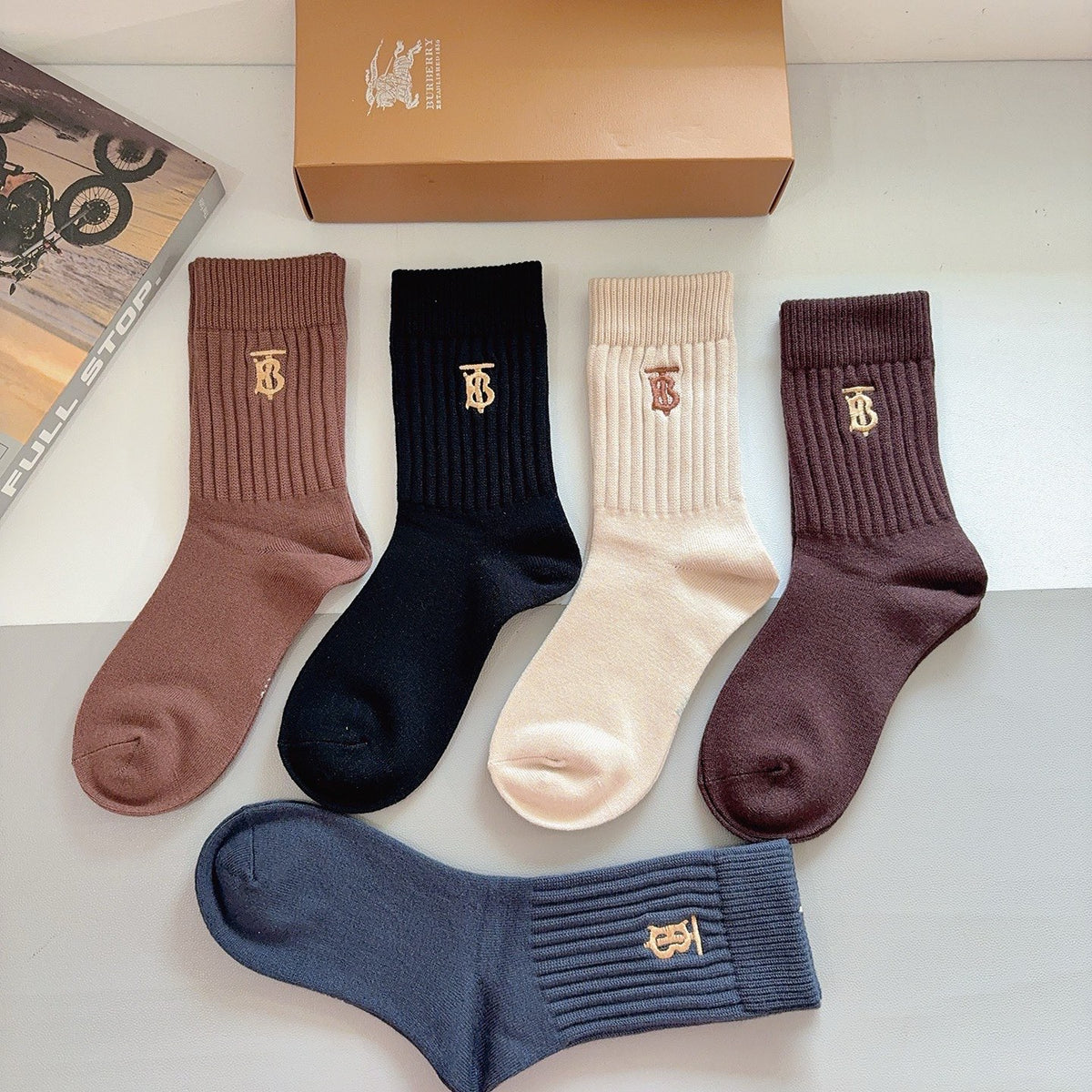 Burberry Crew Socks - 5-Pair Pack