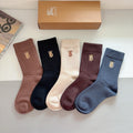 Burberry Crew Socks - 5-Pair Pack