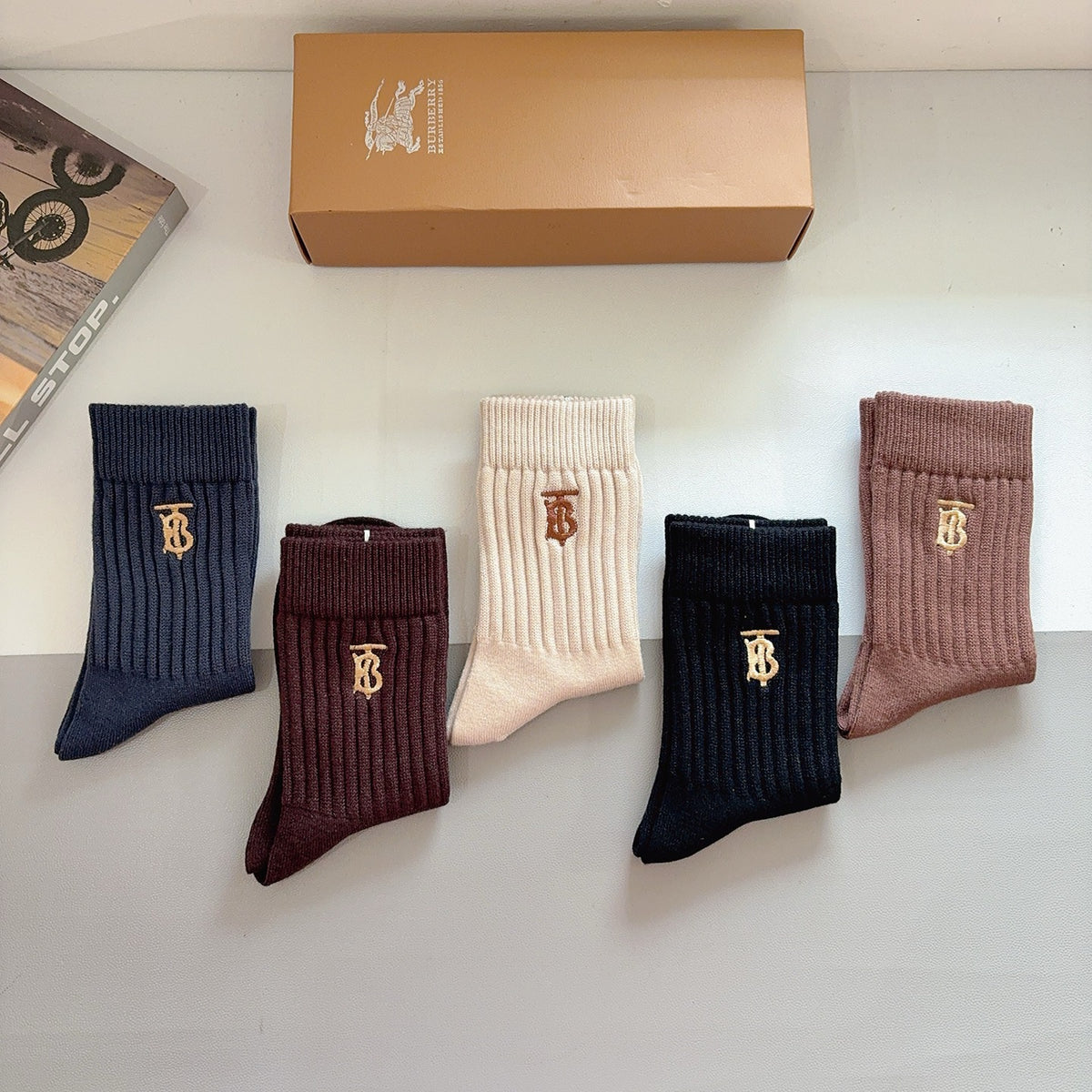 Burberry Crew Socks - 5-Pair Pack