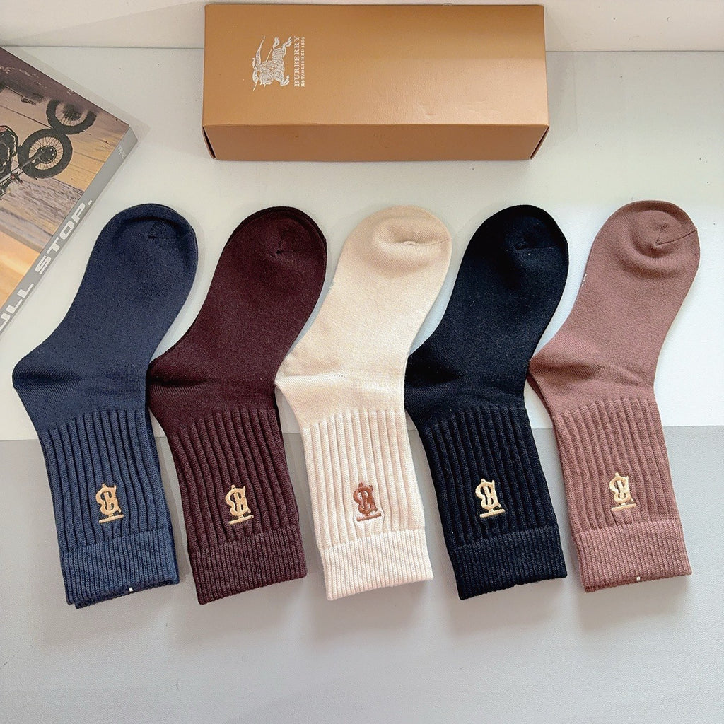 Burberry Crew Socks - 5-Pair Pack