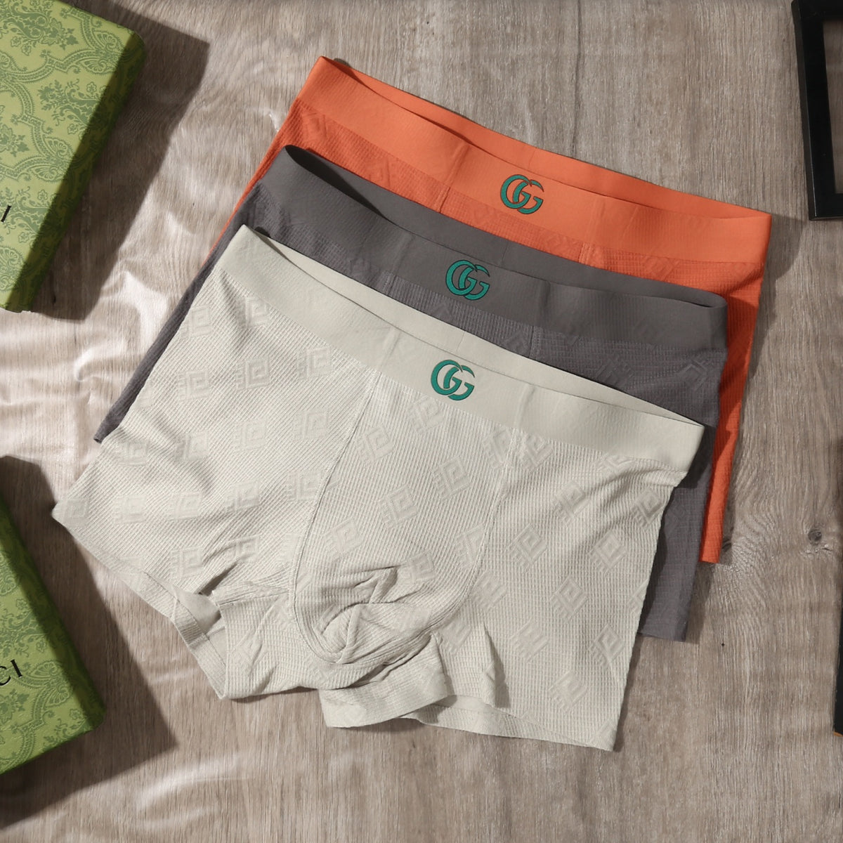 Gucci Cotton Men's Boxer Briefs - 3-Piece Box