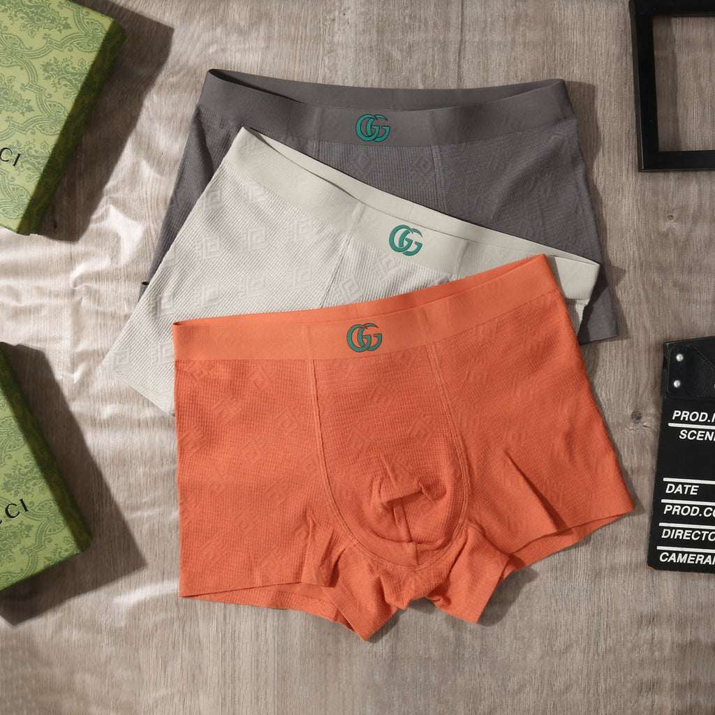 Gucci Cotton-Blend Tonal Jacquard Men's Underwear - 3-Piece Box