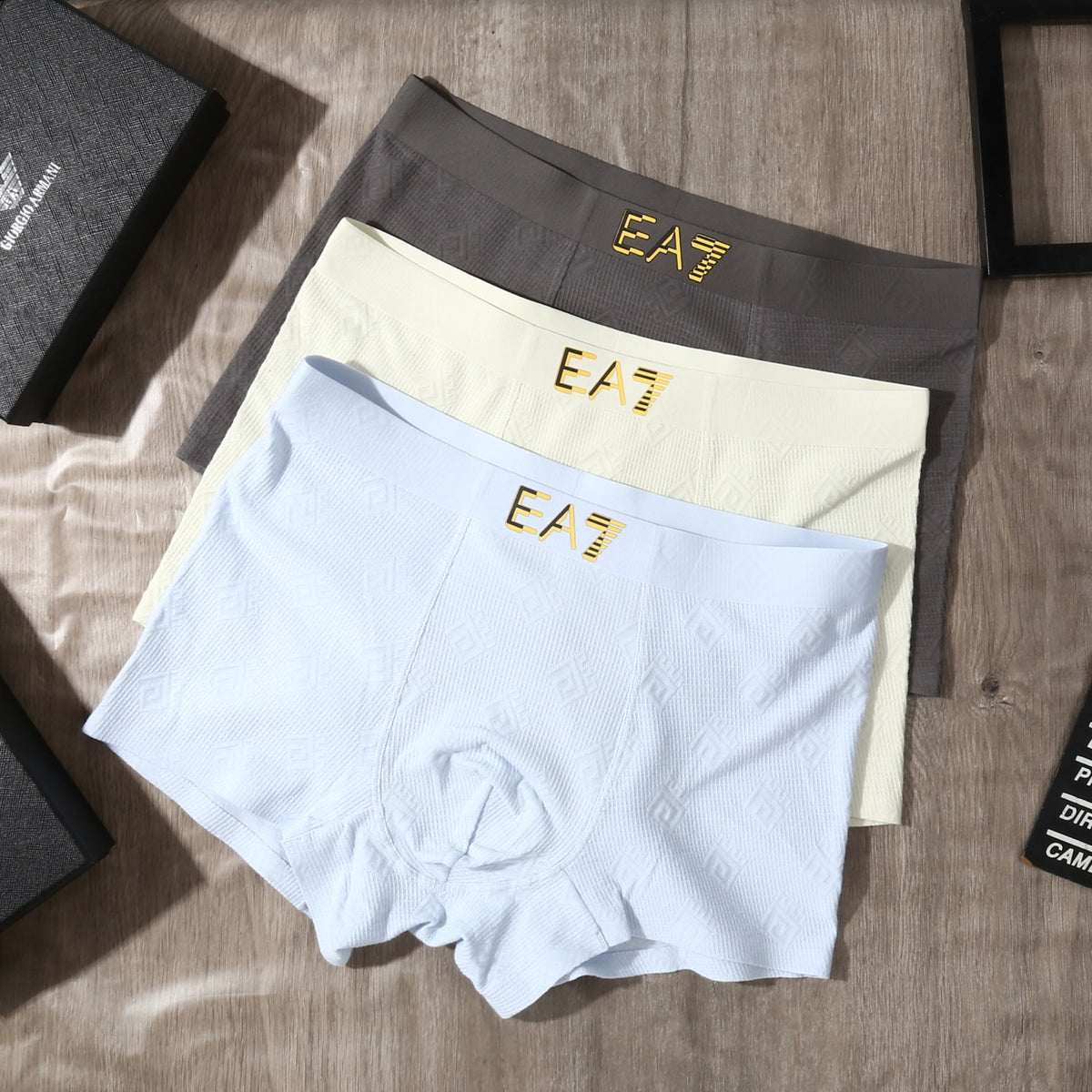Emporio Armani Cotton Men's Boxer Briefs - 3-Piece Box