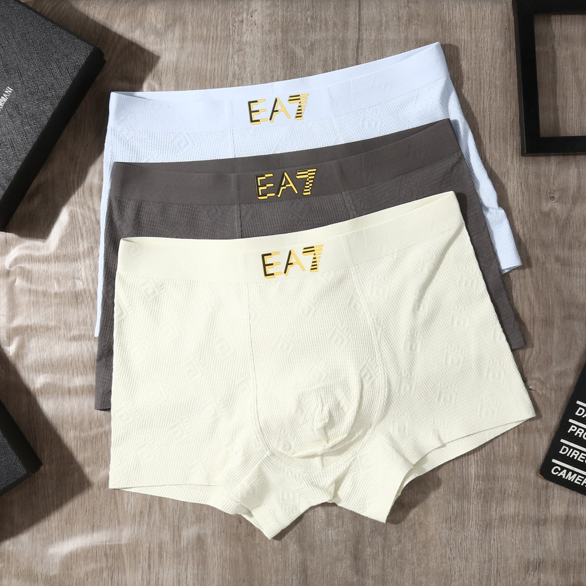 Armani Cotton Men's Boxer Briefs - 3-Piece Box