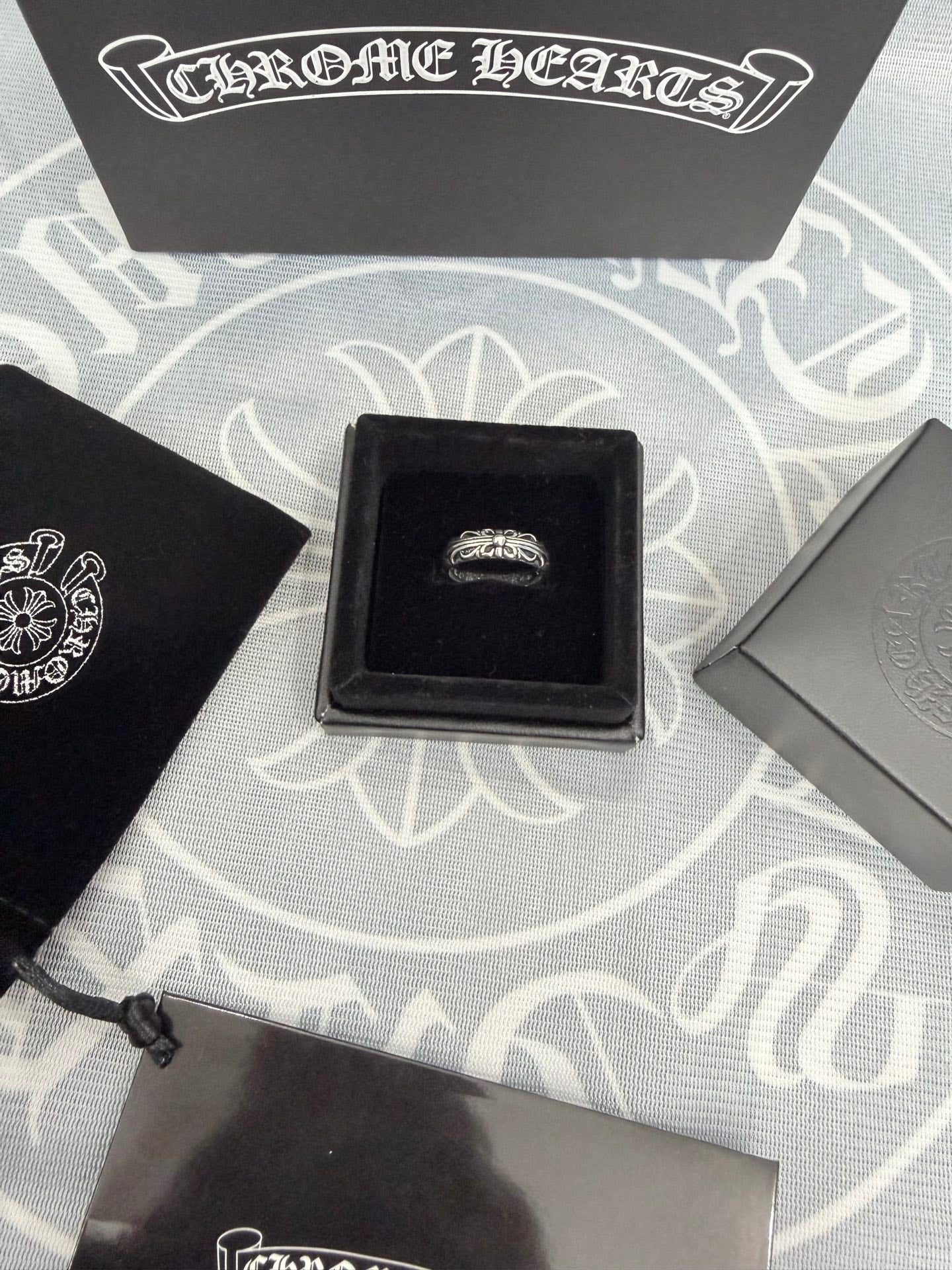 Signature Emblem Statement Ring in Polished Metal-Tone – Design 018 main product view