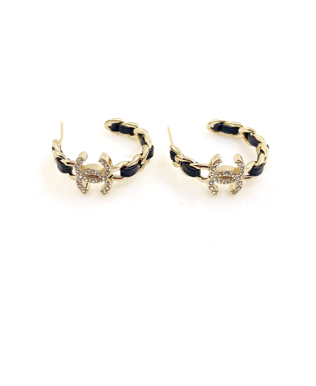 Signature Emblem Jewelry Accessory in Gold-Tone – Black Detail main product view