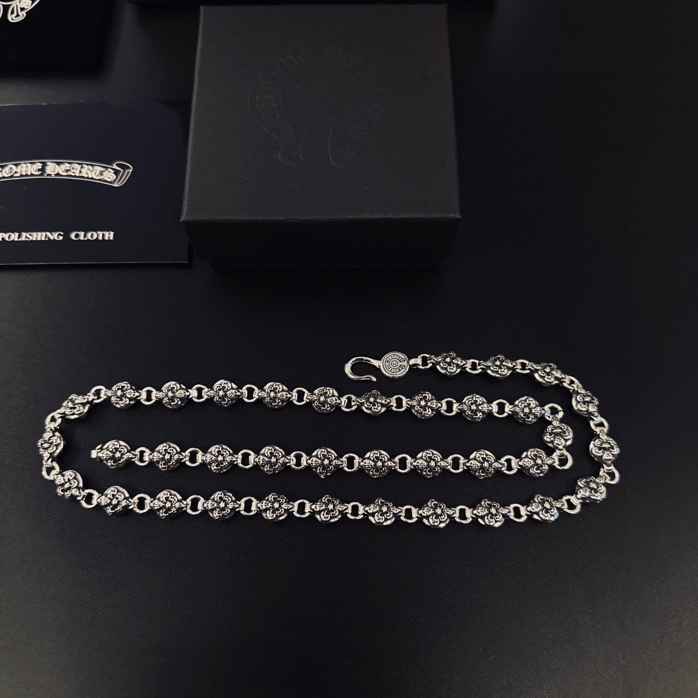 Signature Emblem Pendant Necklace in Polished Metal-Tone – Design 017 main product view