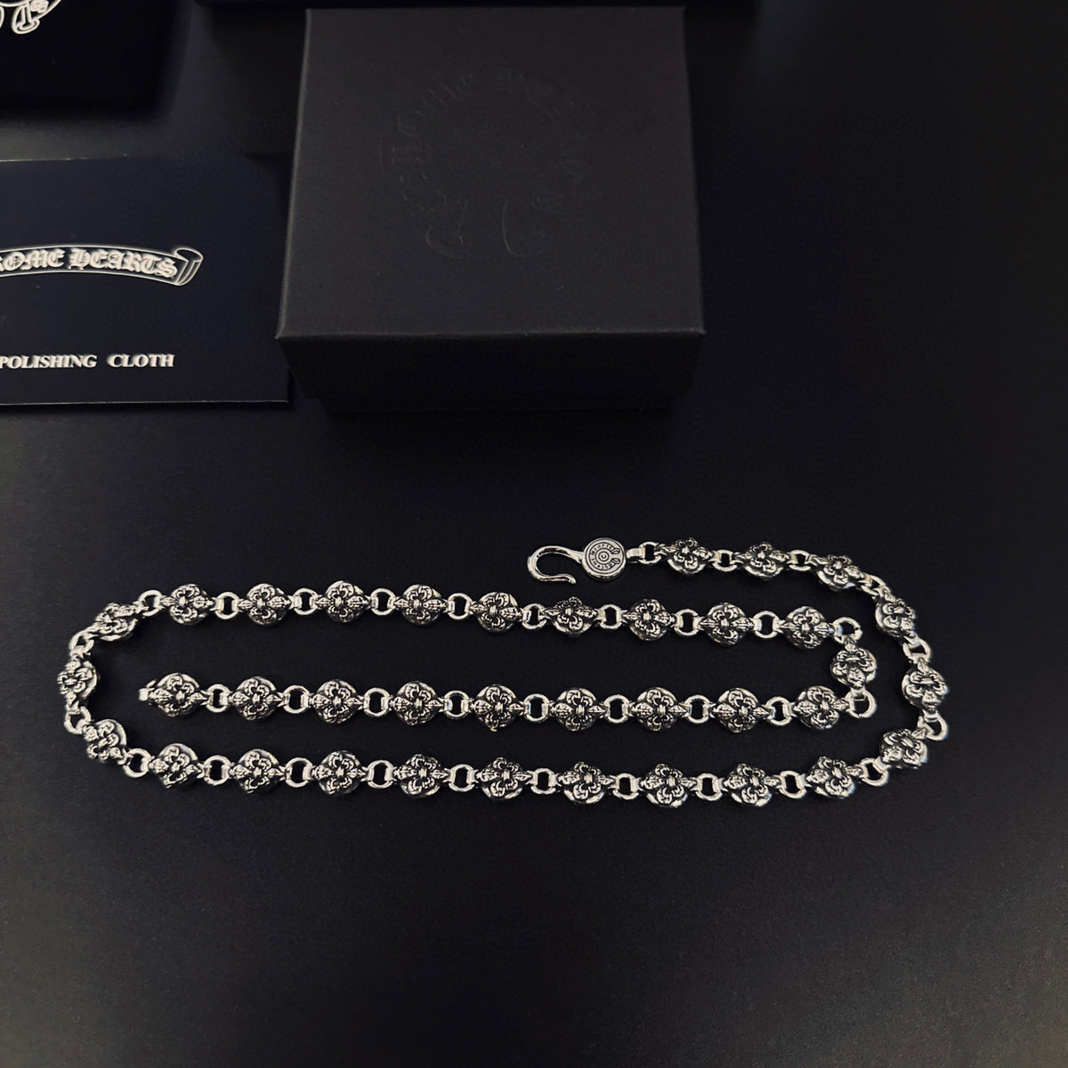Signature Emblem Pendant Necklace in Polished Metal-Tone – Design 017 main product view