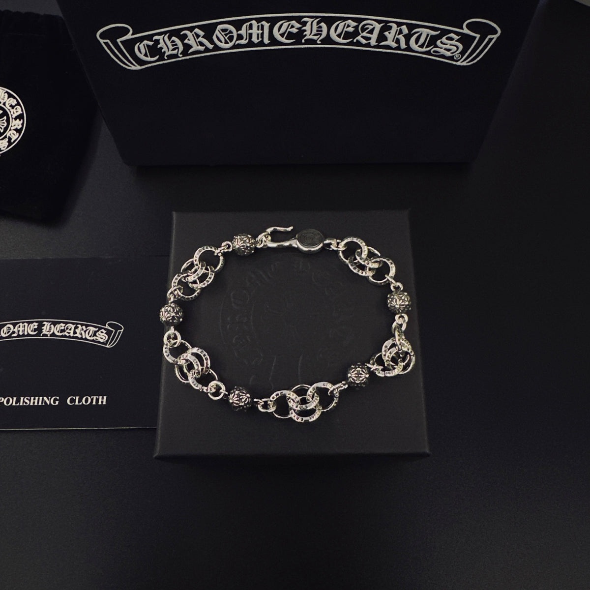 Gothic Emblem Statement Bracelet in Metal-Tone – Design 01 main product view