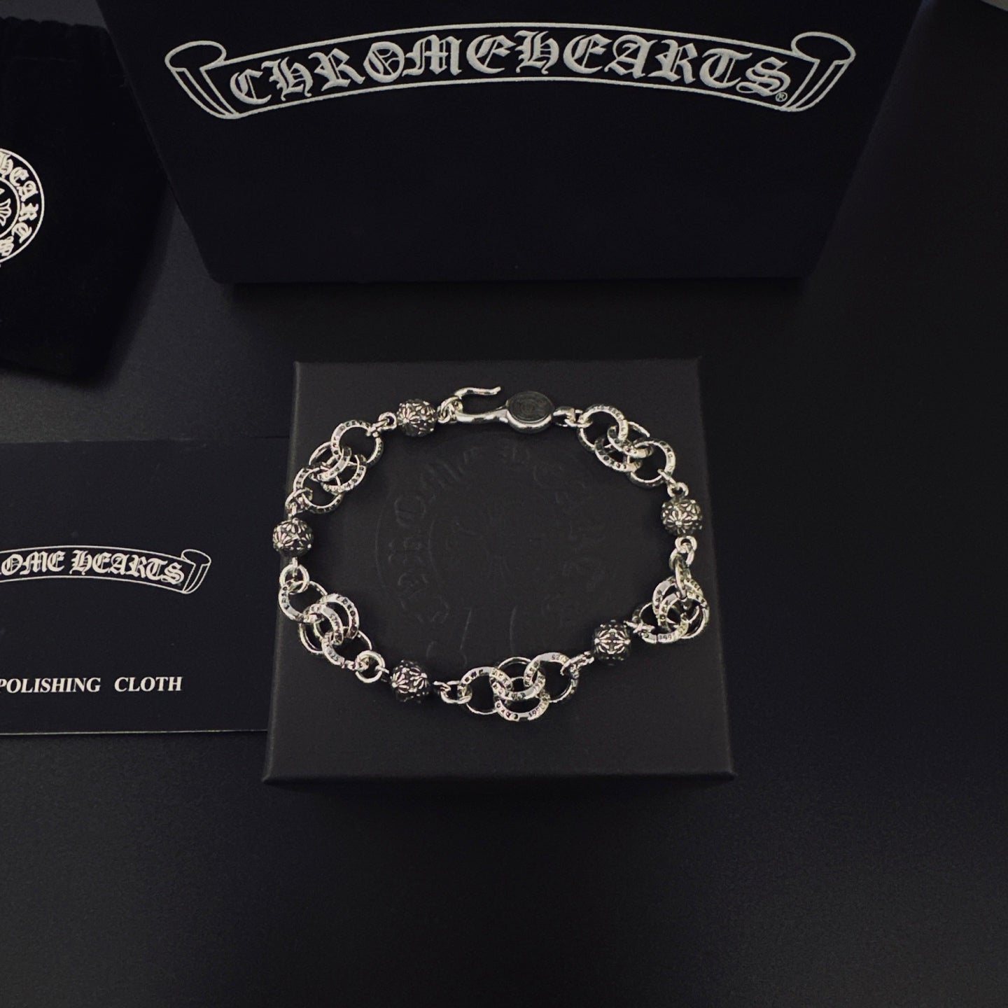 Signature Emblem Bracelet in Polished Metal-Tone – Design 010 main product view