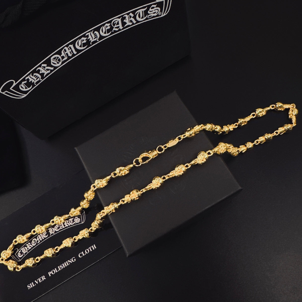 Signature Emblem Pendant Necklace in Gold-Tone – Design 008 styled product view