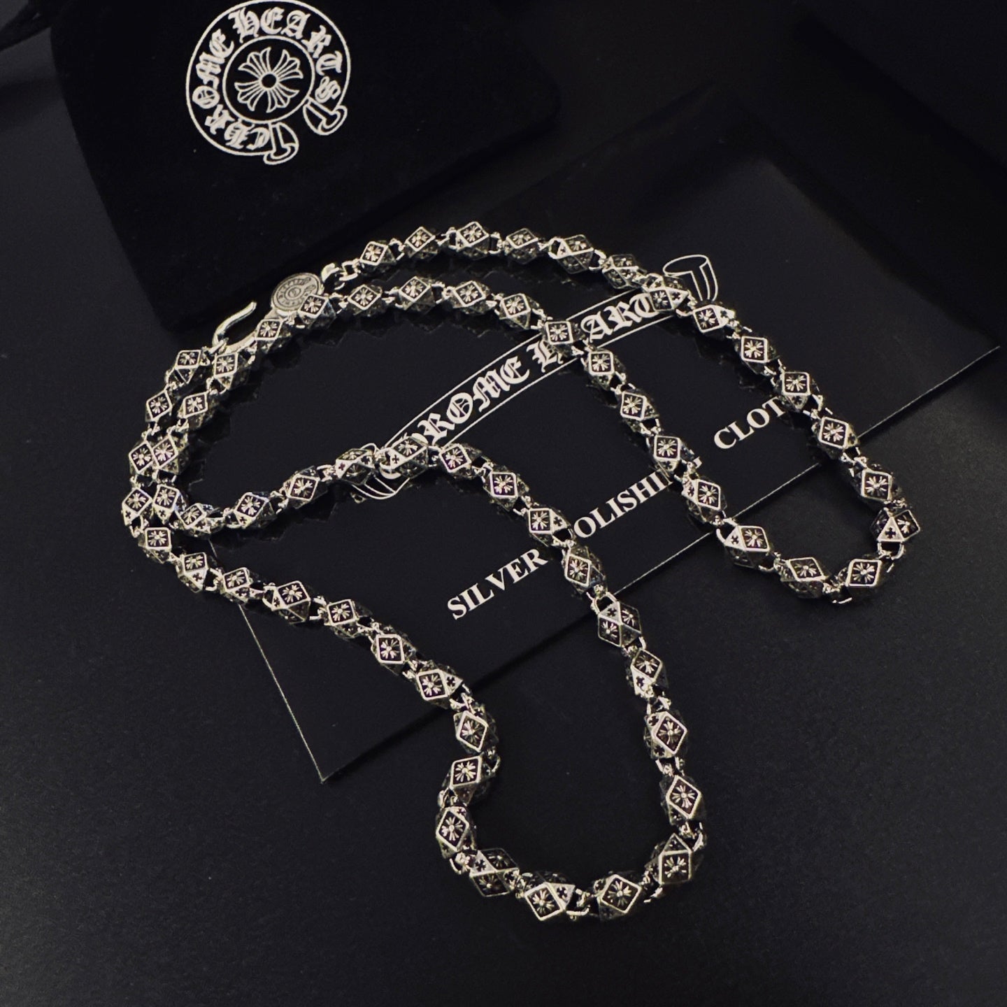 Gothic Emblem Pendant Necklace in Metal-Tone – Design 07 main product view