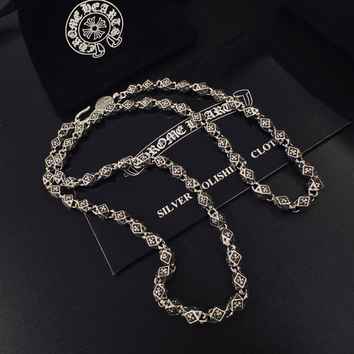 Signature Emblem Pendant Necklace in Polished Metal-Tone – Design 016 main product view