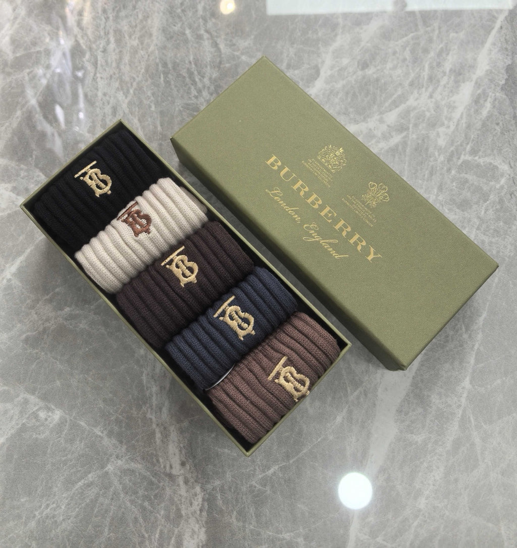 Burberry Crew Socks - 5-Pair Pack