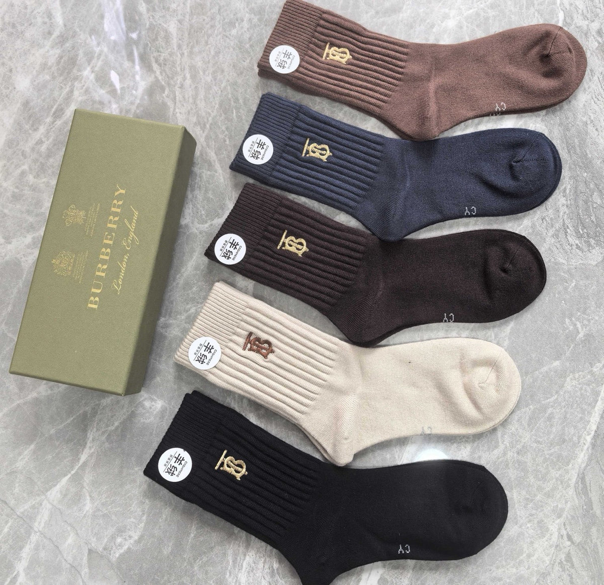 Burberry Crew Socks - 5-Pair Pack