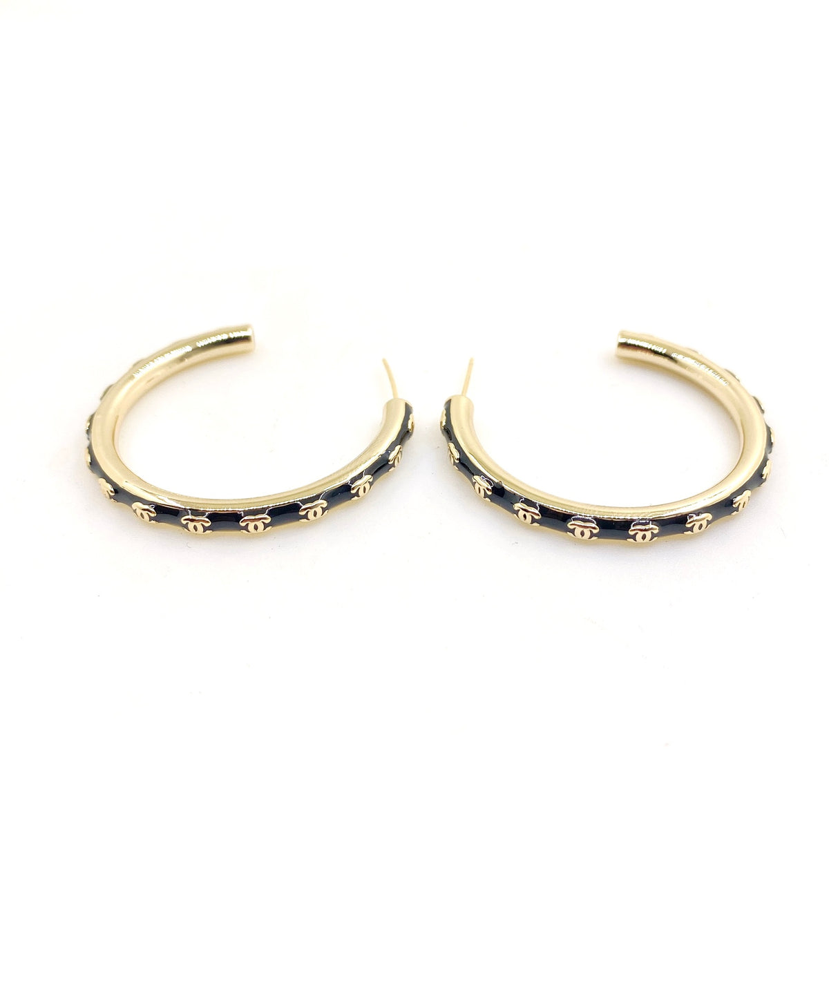 Round Statement Earrings in Gold-Tone – Design 001 main product view