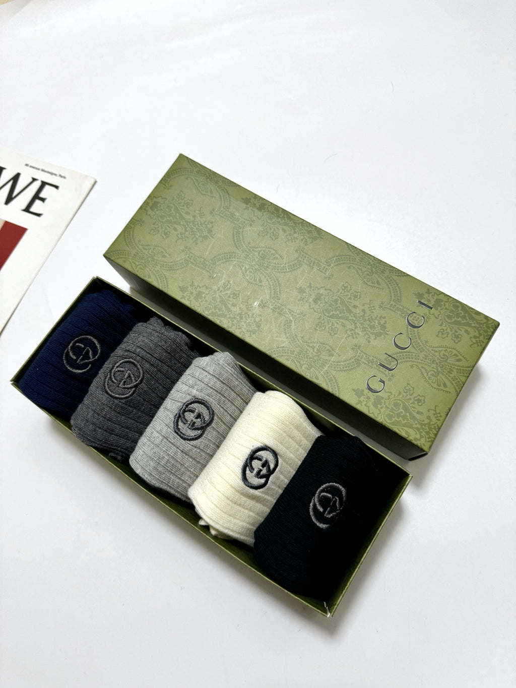 Gucci Cotton Crew Socks - 5-Pair Pack