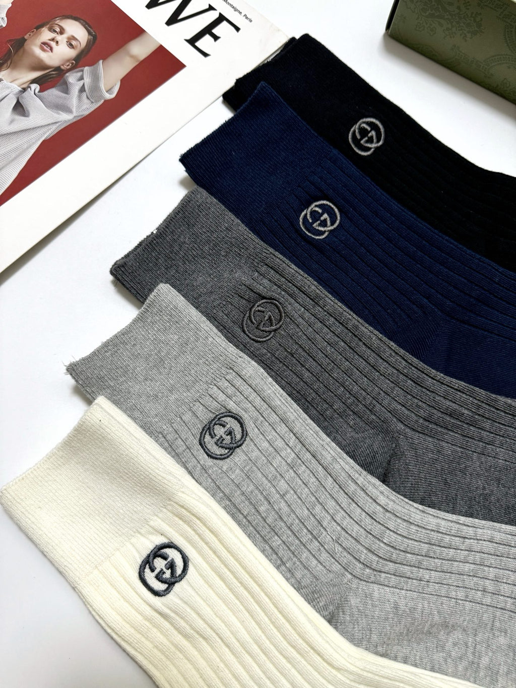 Gucci Cotton Crew Socks - 5-Pair Pack