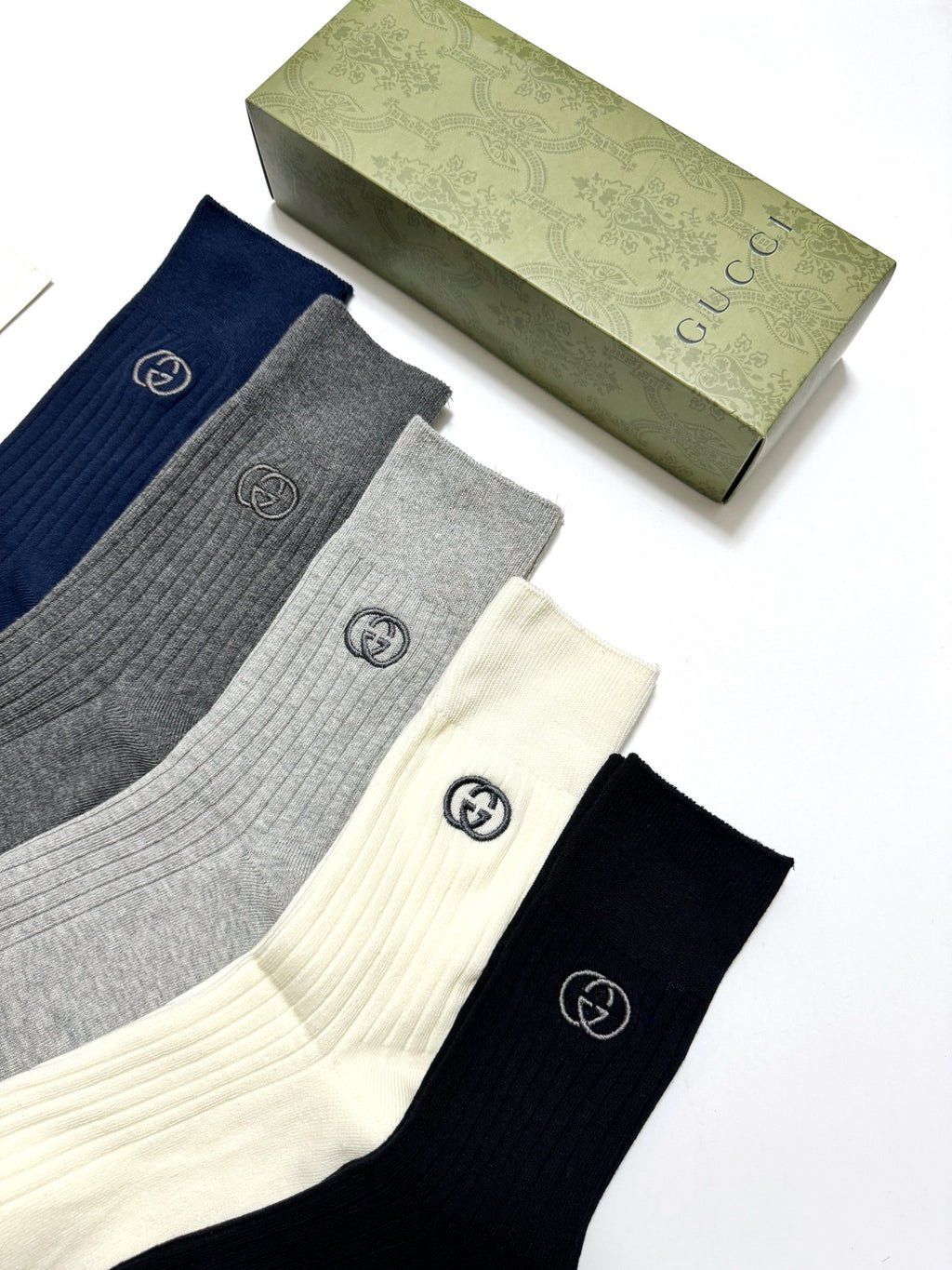 Gucci Cotton Crew Socks - 5-Pair Pack