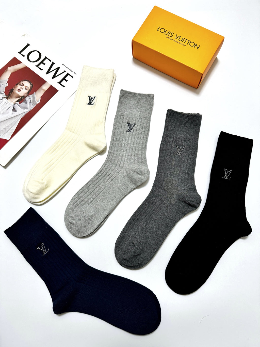 Louis Vuitton Cotton Crew Socks - 5-Pair Pack