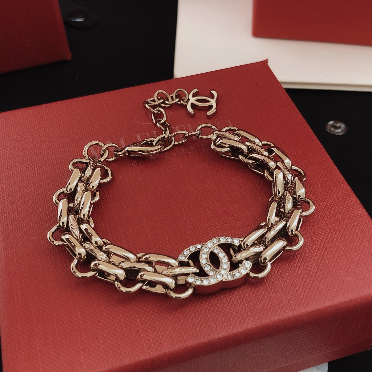 Signature Emblem Bracelet in Gold-Tone – Design 001 main product view