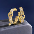 Double-G Emblem Statement Earrings in Gold-Tone – Design 002 main product view