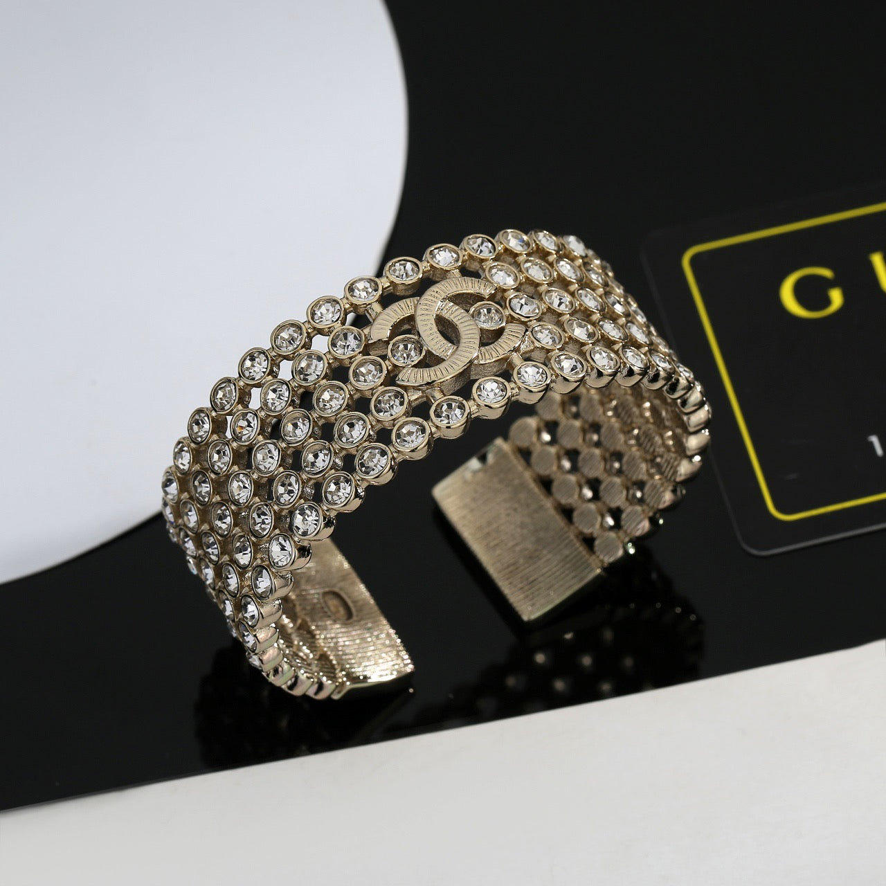 Signature Emblem Bangle in Polished Metal-Tone – Design 018 main product view