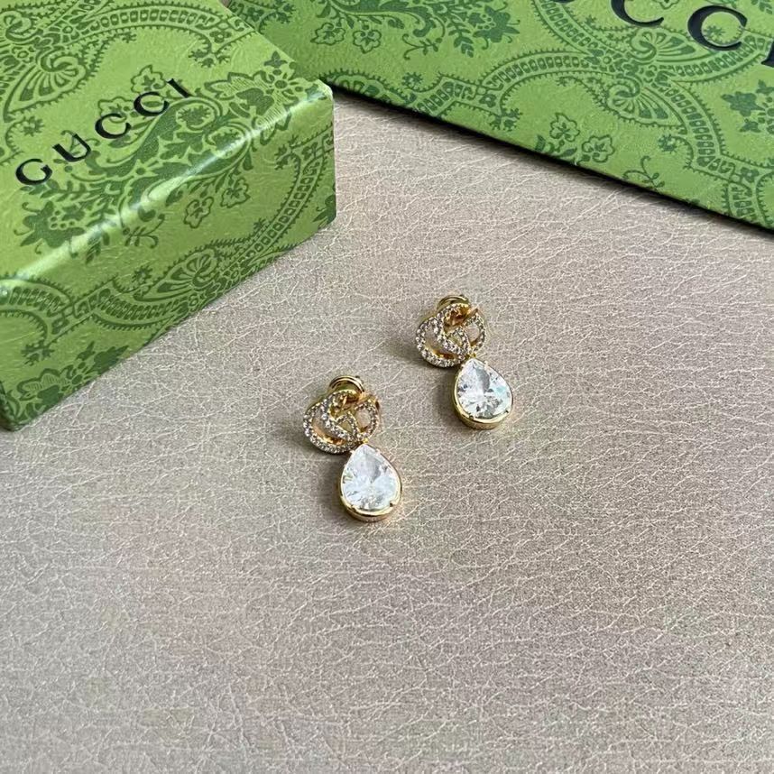 Geometric Emblem Stud Earrings in Polished Metal-Tone – Design 030 detail view