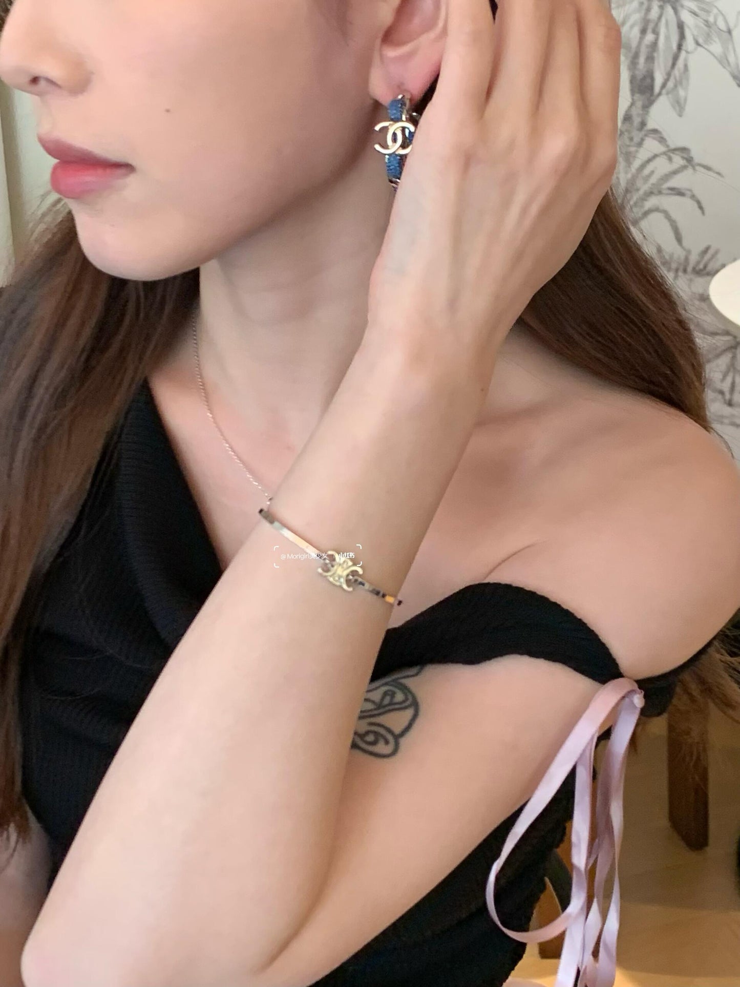 Signature Emblem Statement Earrings in Gold-Tone – Design 025 front product view