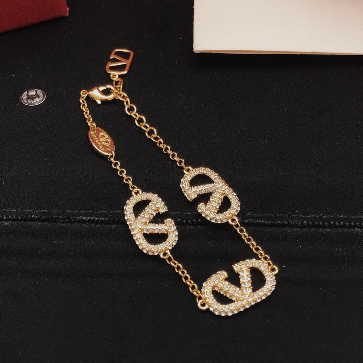 Signature Emblem Crystal-Accent Bracelet – Design 01 front view
