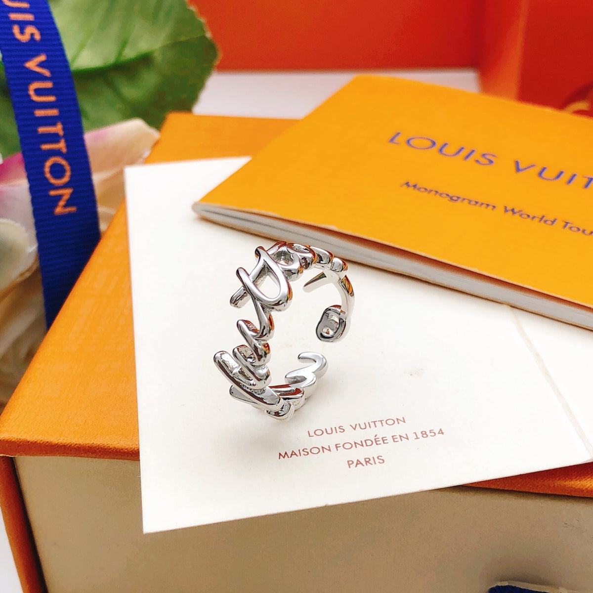 Geometric Emblem Statement Ring in Gold-Tone – Design 013 main product view