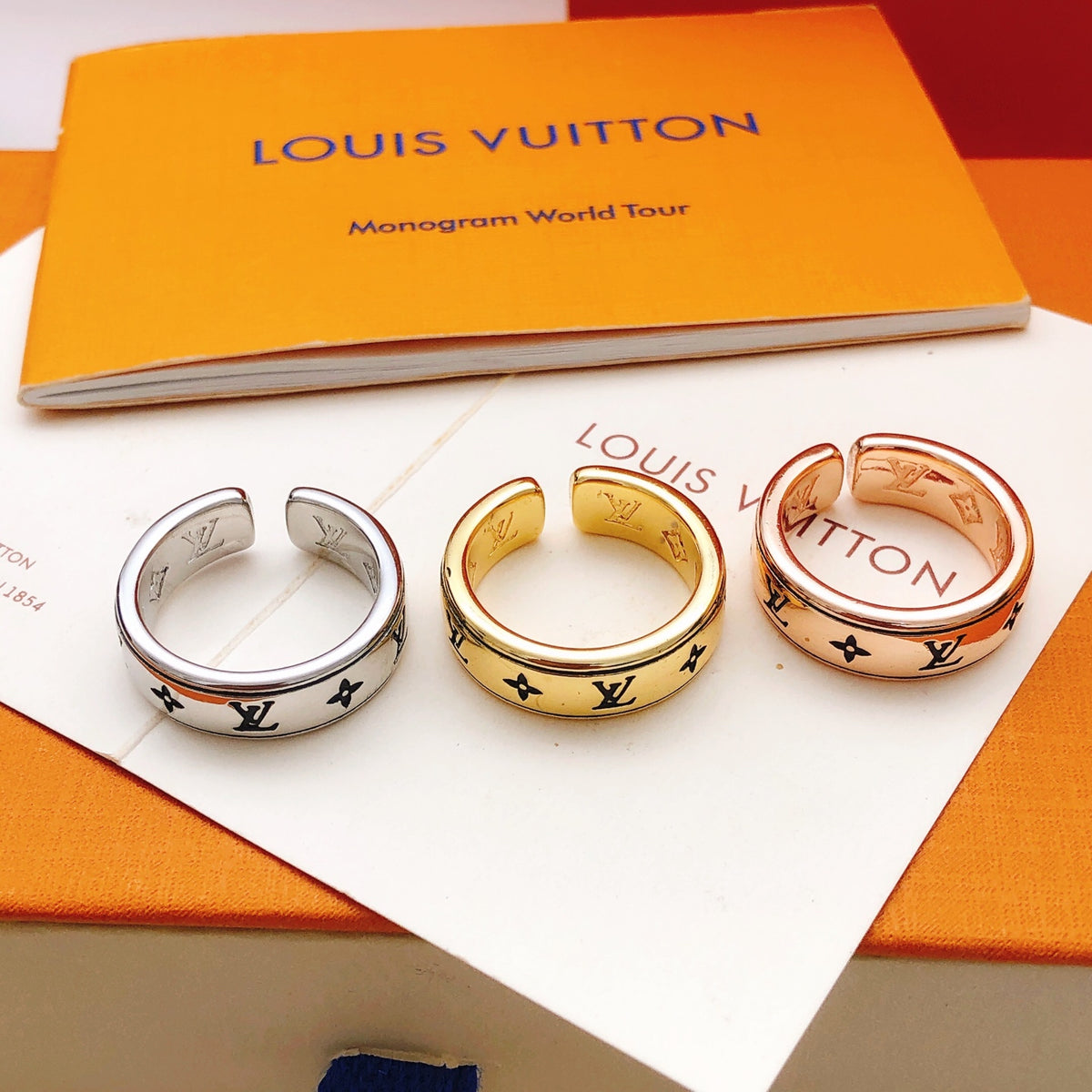Geometric Emblem Statement Ring in Silver-Tone – Silver Detail front product view