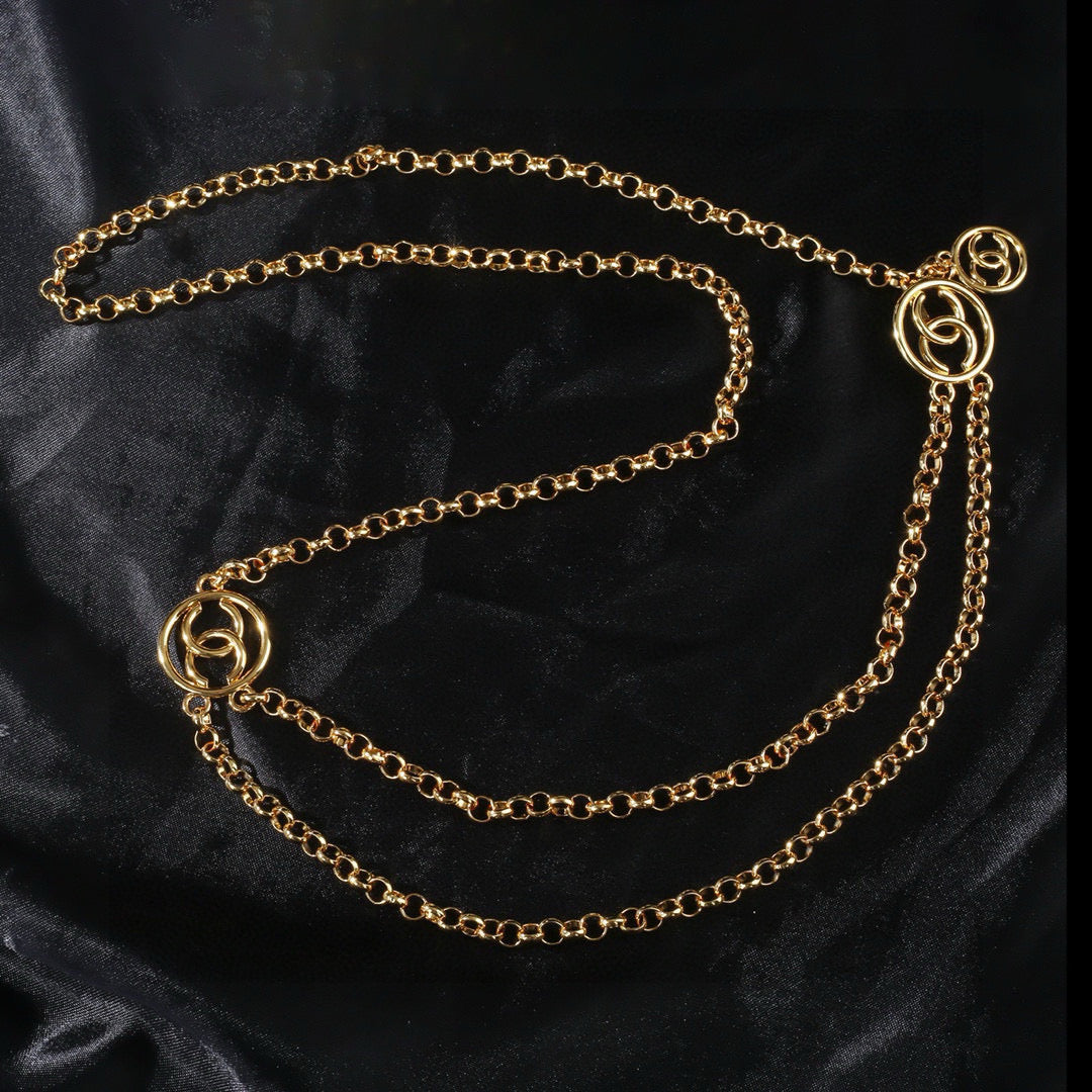 Signature Emblem Jewelry Accessory in Polished Metal-Tone – Design 052 front product view