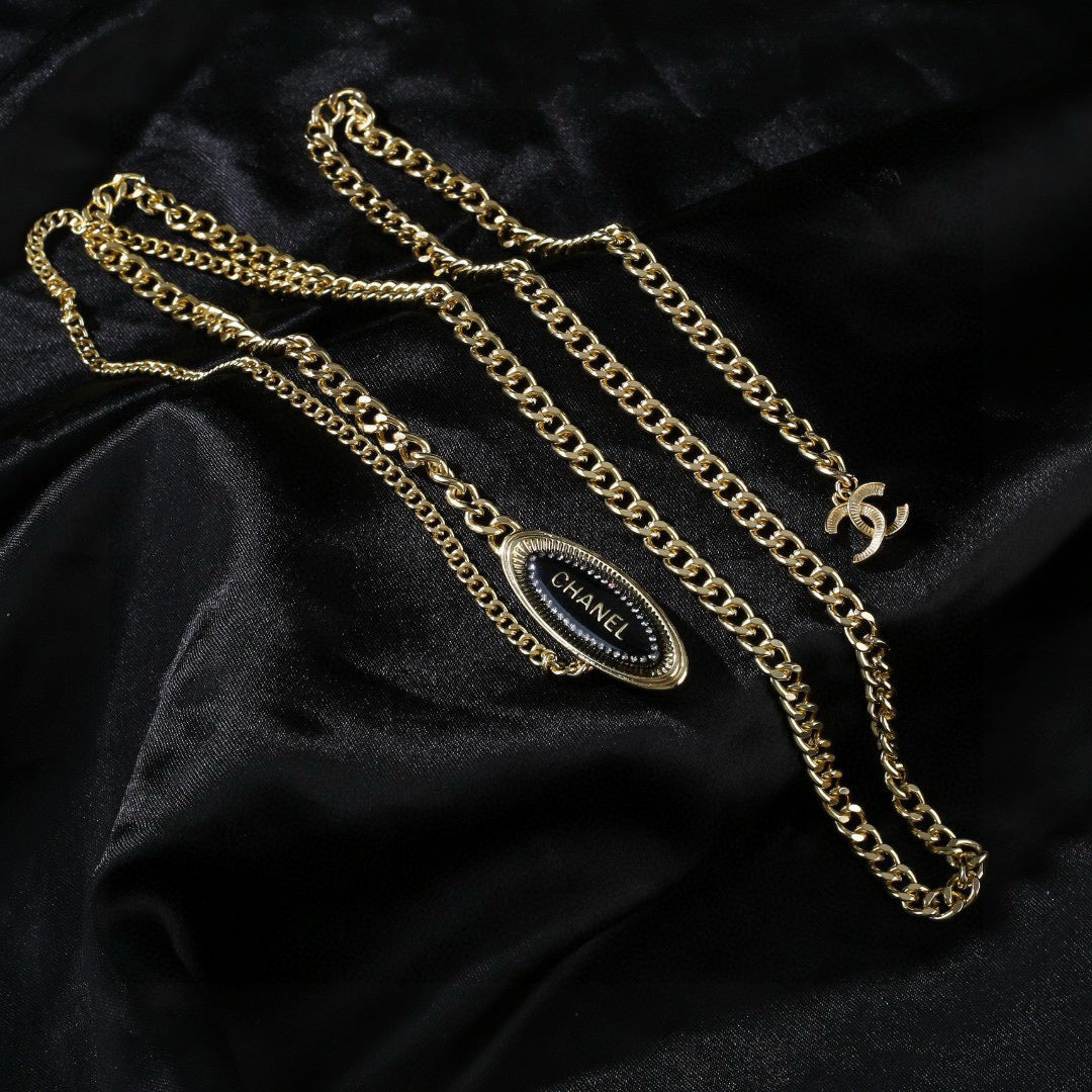 Signature Emblem Jewelry Accessory in Polished Metal-Tone – Design 051 detail view