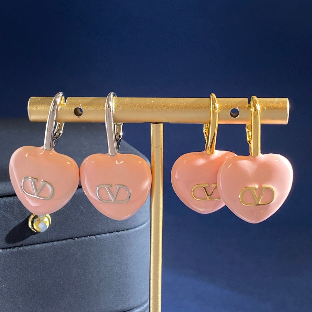 V Emblem Statement Earrings in Gold-Tone main product view