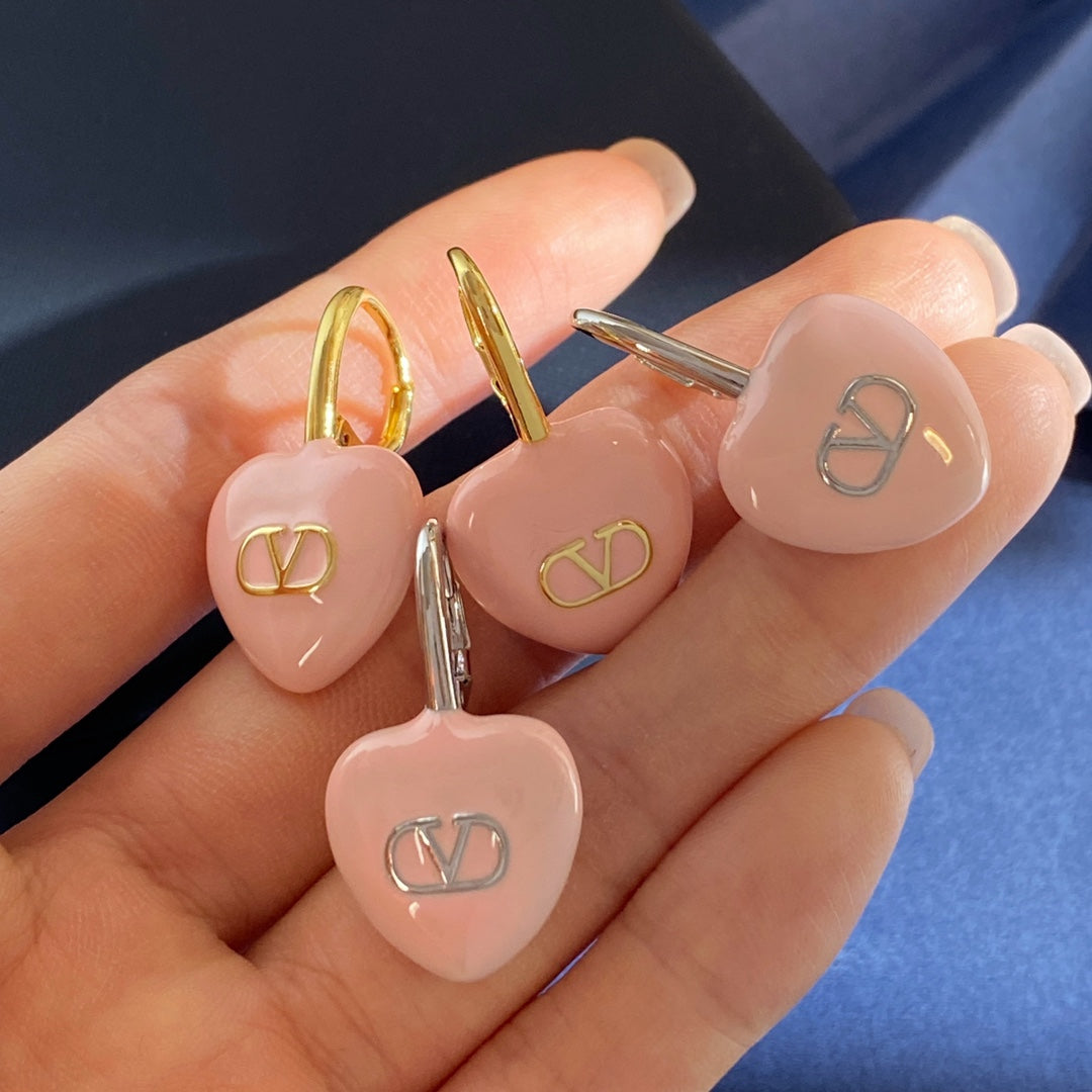 V Emblem Statement Earrings in Gold-Tone main product view