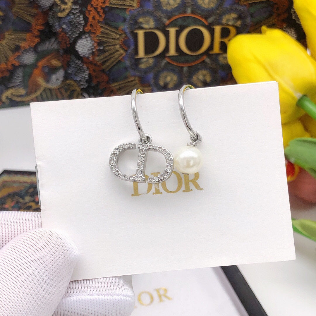 Sculptural Jewelry Accessory in Polished Metal-Tone with Crystal-Style Accents front view