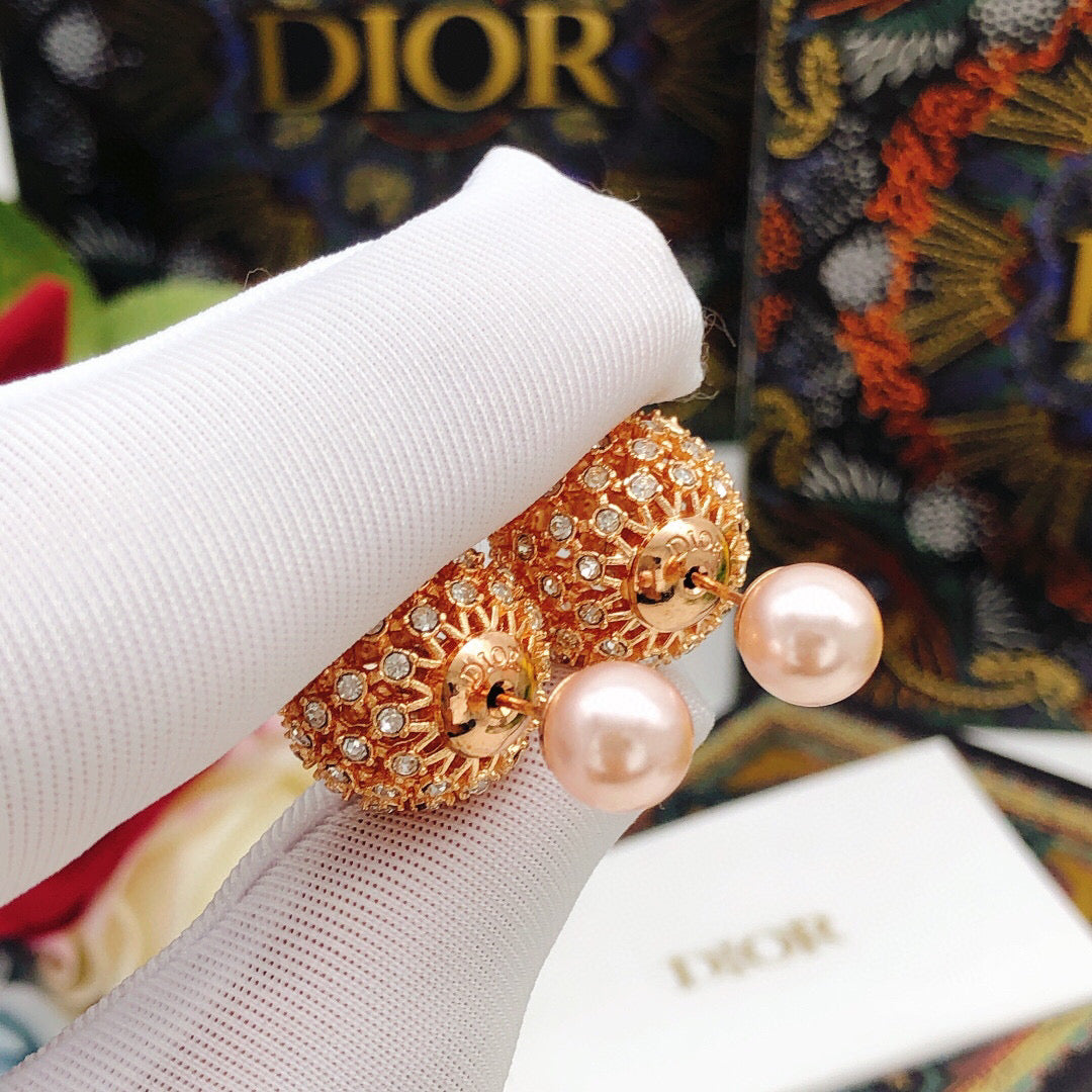 Pearl-Style Motif Jewelry Accessory in Rose-Gold-Tone with Pearl-Style Detail – Design 001 styled view