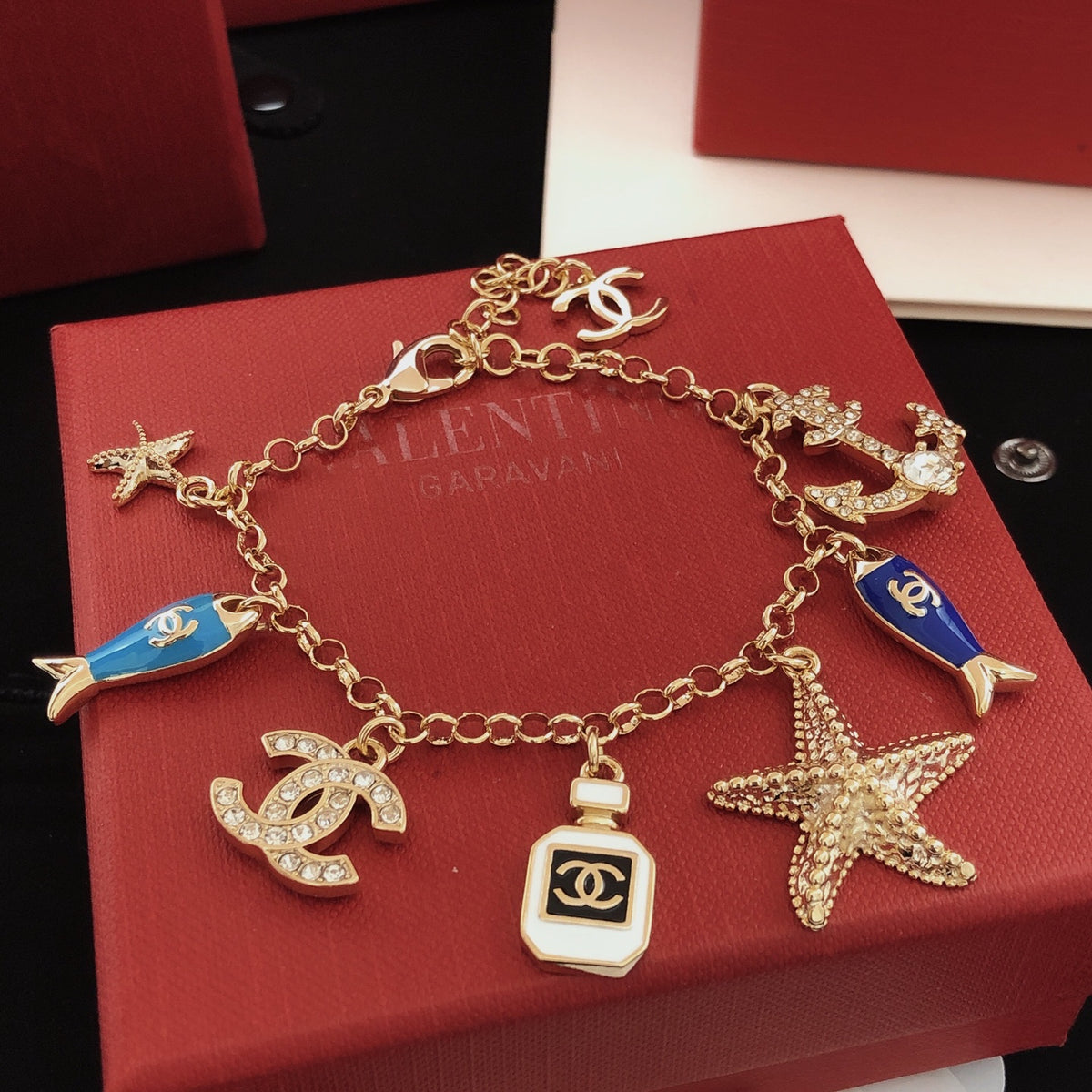 Star Bracelet in Gold-Tone detail view