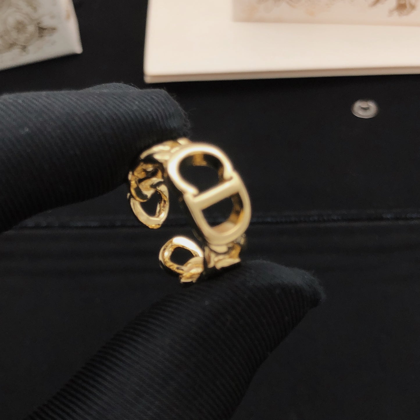 Sculptural Statement Ring in Polished Metal-Tone main product view