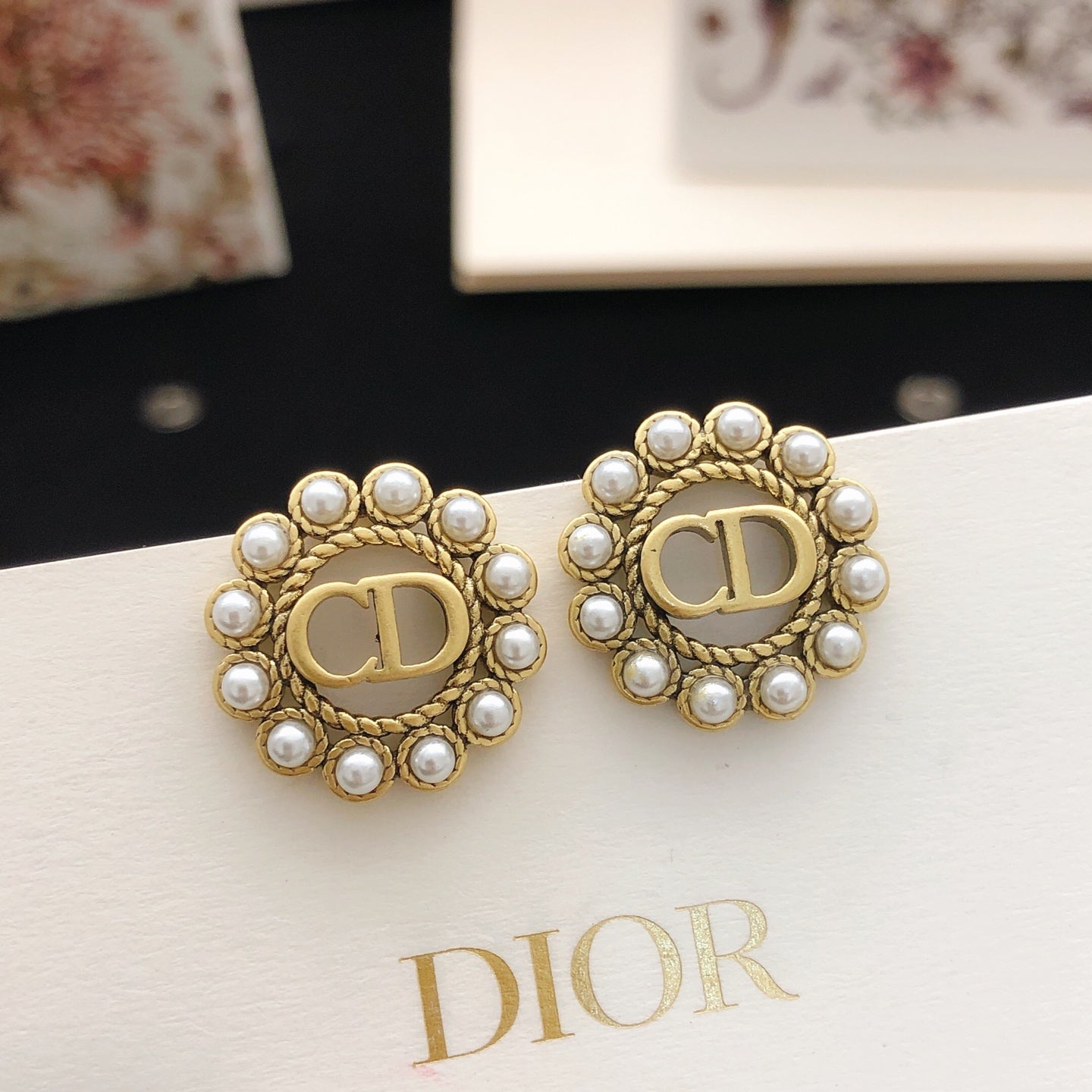 Sculptural Stud Earrings in Polished Metal-Tone – Design 016 front view