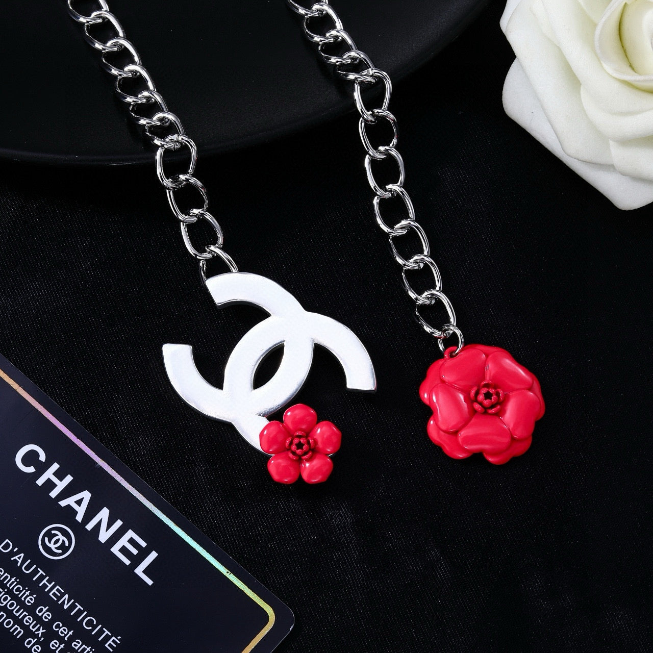 Signature Emblem Jewelry Accessory in Polished Metal-Tone – Design 001 detail view