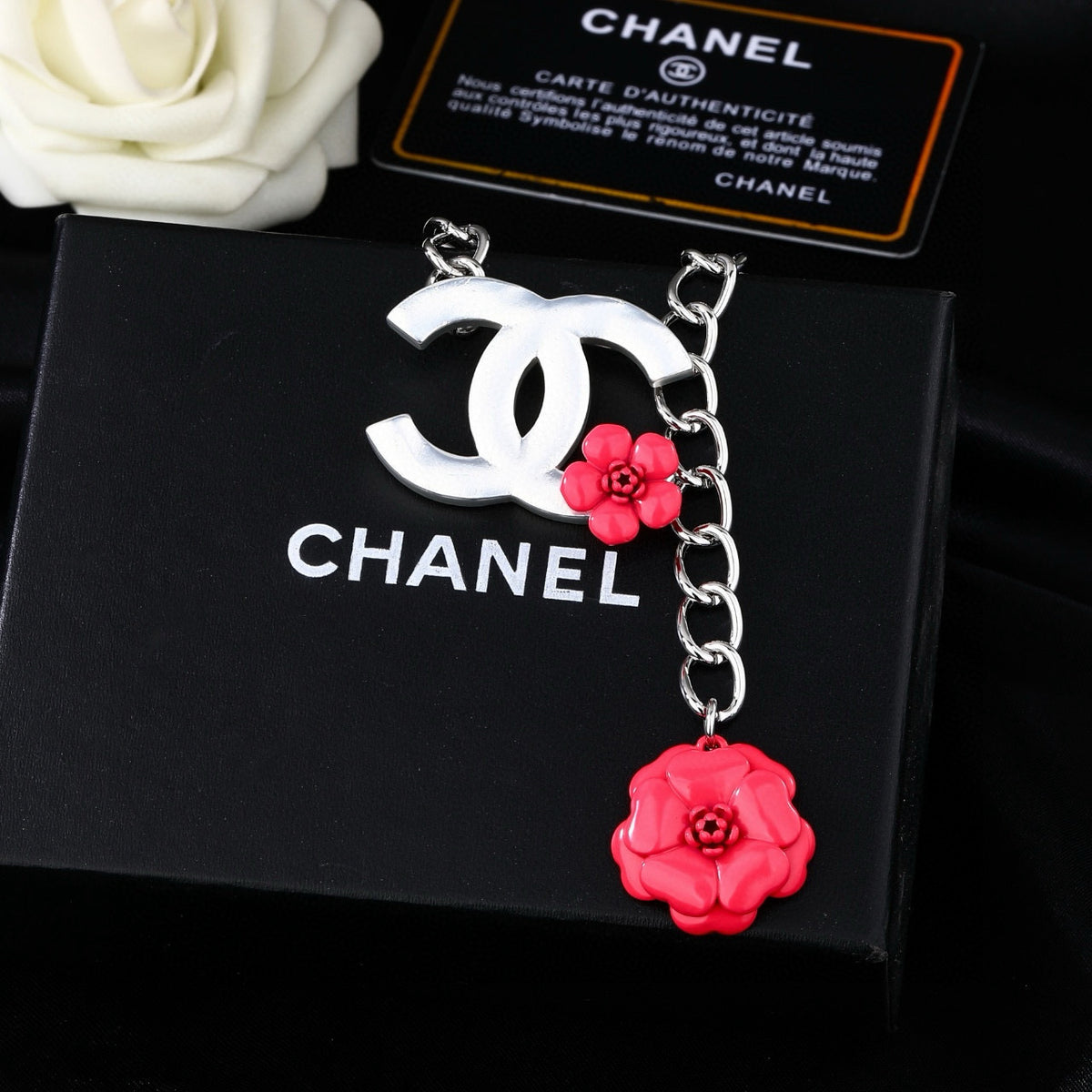 Signature Emblem Jewelry Accessory in Polished Metal-Tone – Design 001 front product view