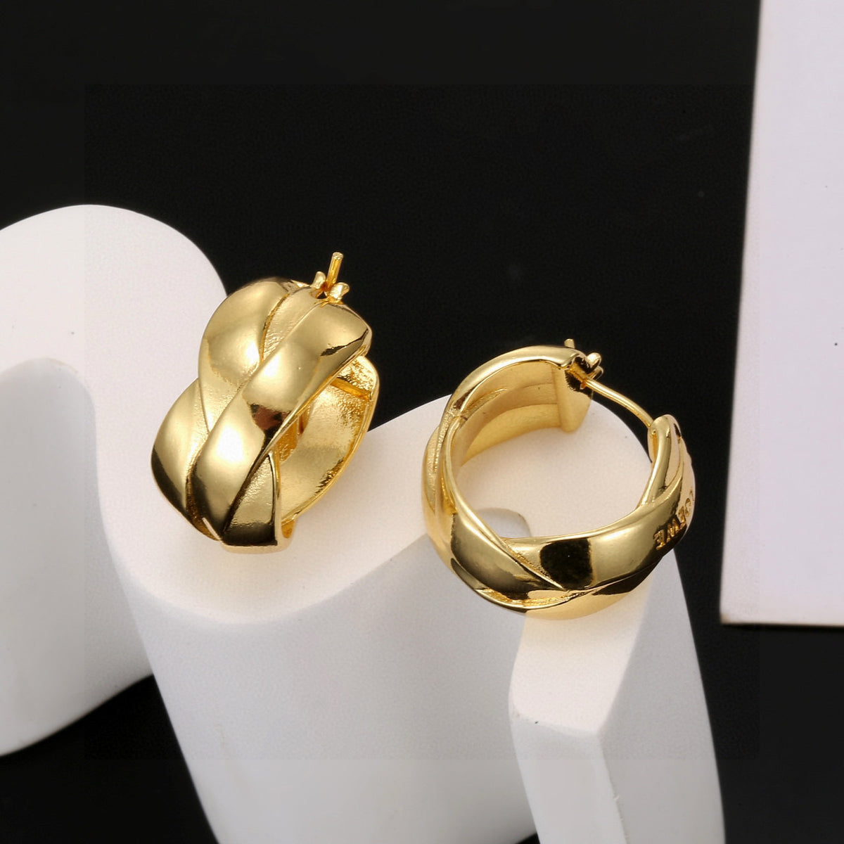 Graphic Emblem Jewelry Accessory in Gold-Tone – Design 01 front view